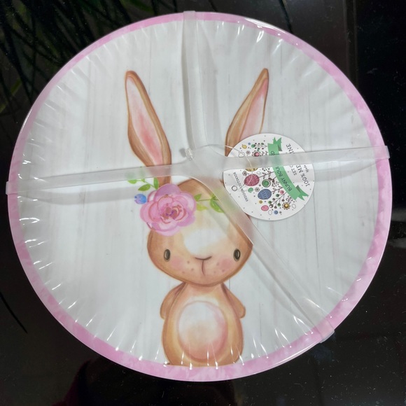 T.J.Maxx Other - Pink Easter Bunny Girl Melamine Dessert Plates Salad Appetizers, set of 8 NWT